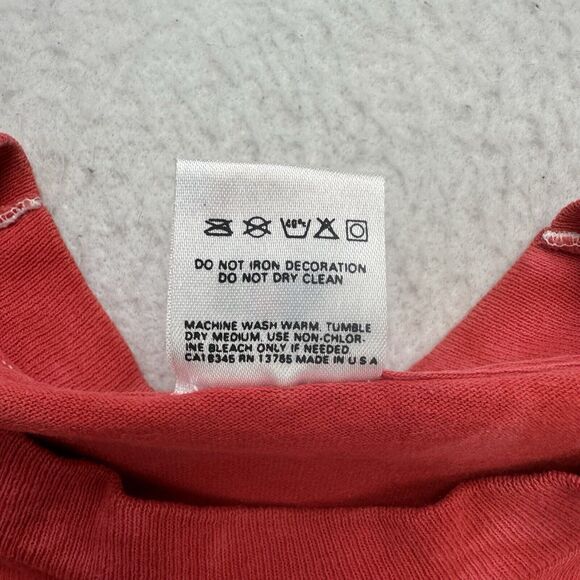 Vintage Christmas Shirt Mens Large L Red White Snowflakes Tie Dye Single Stitch - Picture 10 of 12